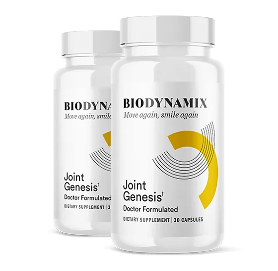 Joint Genesis by BIODYNAMIX joint support supplement bottles