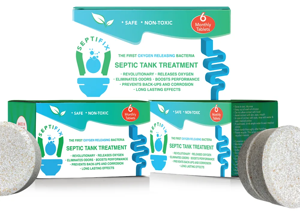 SEPTIFIX septic tank treatment tablets product boxes